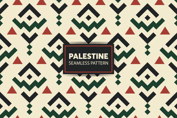 Palestinian embroidery pattern background. Great for presentations and slides. vector file. - obrazy, fototapety, plakaty