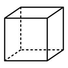 Cube icon. Outline cube vector icon for web design isolated on white background
