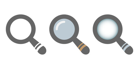 vector set of search or magnifying glass icon