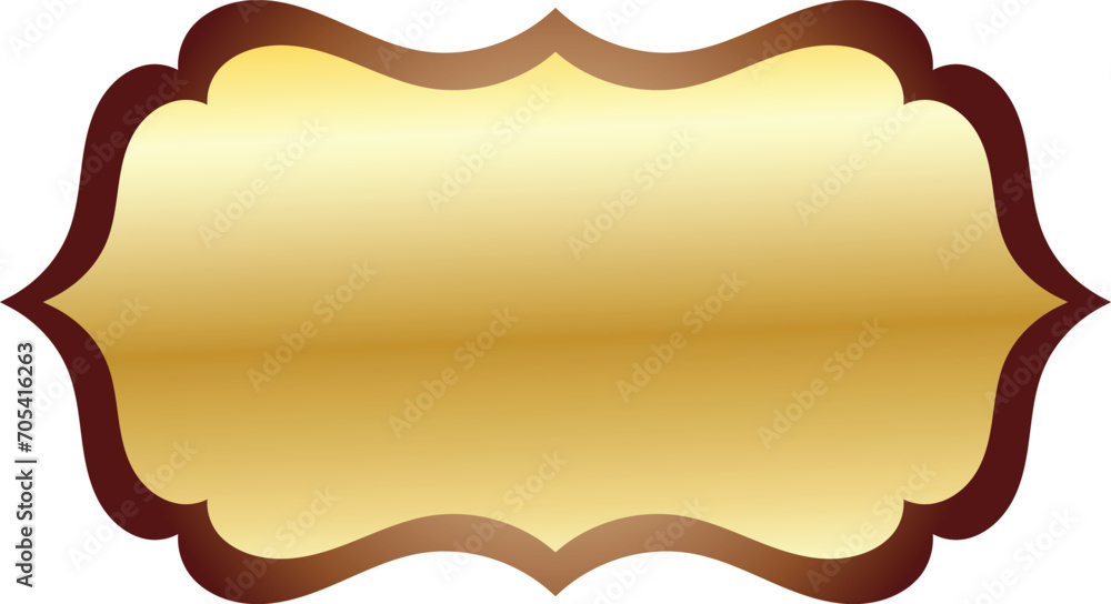 Poster abstract bronze frame design on gold.