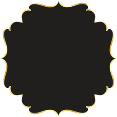abstract beautiful gold frame design on dark.