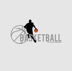 Basketball North League Championship sport typography, tee shirt graphics, vectors. © goank graphic