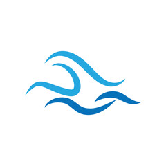 Wave icon design template isolated illustration