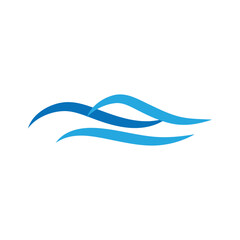 Wave icon design template isolated illustration