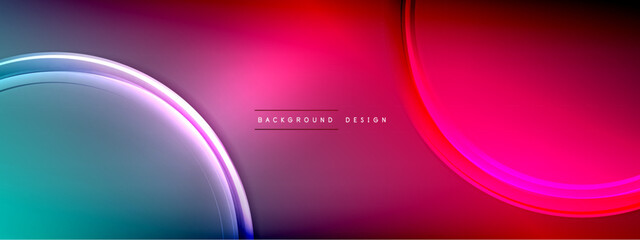 Vector abstract background - liquid transparent bubble shapes on fluid gradient with shadows and light effects