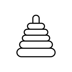 Pyramid circle outline icons, toys minimalist vector illustration ,simple transparent graphic element .Isolated on white background