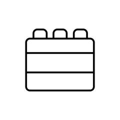 Brick toys outline icons, minimalist vector illustration ,simple transparent graphic element .Isolated on white background