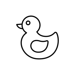Rubber duck outline icons, toys minimalist vector illustration ,simple transparent graphic element .Isolated on white background