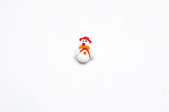 Santa clause funny toy on isolated white background
