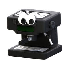 3D Rendering cartoon Icon Cooking Tool Series - Coffee Maker