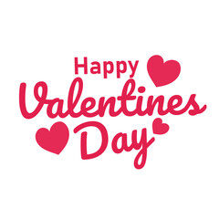 valentines day typography design template 