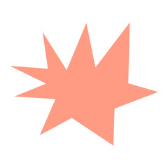 An abstract transparent blank star burst design element.