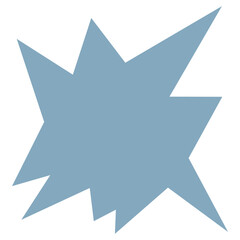 An abstract transparent blank star burst design element.