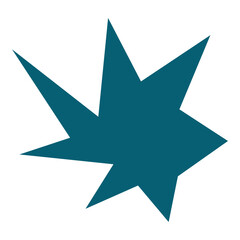 An abstract transparent blank star burst design element.