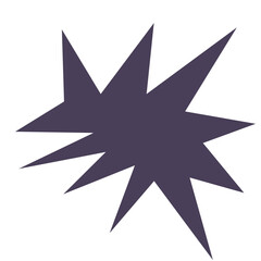 An abstract transparent blank star burst design element.