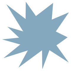 An abstract transparent blank star burst design element.