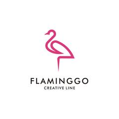 Line Flamingo Logo