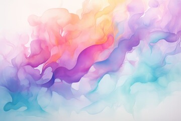  Watercolor Hues: Experiment with watercolor backgrounds and strategically placed lights for a unique and artistic effect. - obrazy, fototapety, plakaty