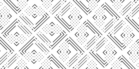 Seamless vector pattern. Modern stylish texture with monochrome trellis. Repeating geometric triangle grid. Simple graphic design.