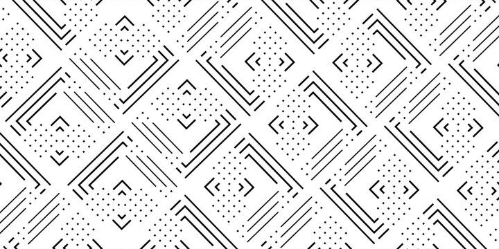 Seamless vector pattern. Modern stylish texture with monochrome trellis. Repeating geometric triangle grid. Simple graphic design.