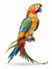Fototapeta premium Abstract colorful parrot in white background