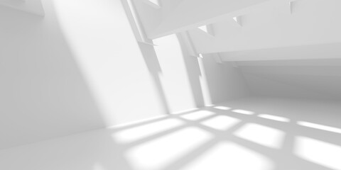 White Abstract Modern Architecture Interior Background