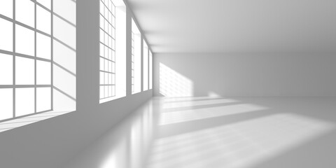 White Abstract Modern Architecture Interior Background