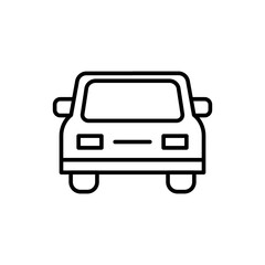 Car outline icons, transportation minimalist vector illustration ,simple transparent graphic element .Isolated on white background