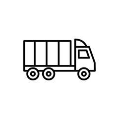Truck outline icons, transportation minimalist vector illustration ,simple transparent graphic element .Isolated on white background