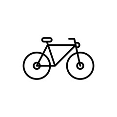 Obraz premium Bicycle outline icons, transportation minimalist vector illustration ,simple transparent graphic element .Isolated on white background