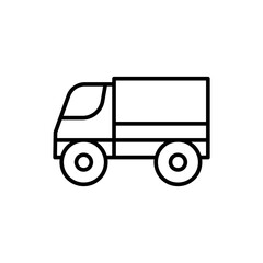 Truck outline icons, transportation minimalist vector illustration ,simple transparent graphic element .Isolated on white background