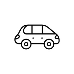 Car outline icons, transportation minimalist vector illustration ,simple transparent graphic element .Isolated on white background