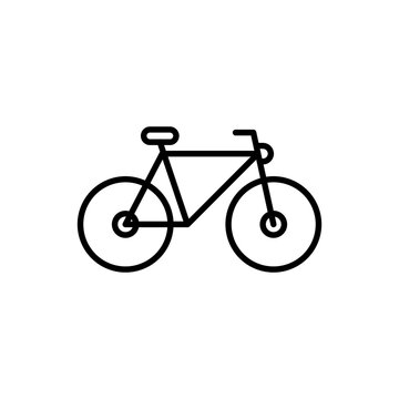 Bicycle outline icons, transportation minimalist vector illustration ,simple transparent graphic element .Isolated on white background