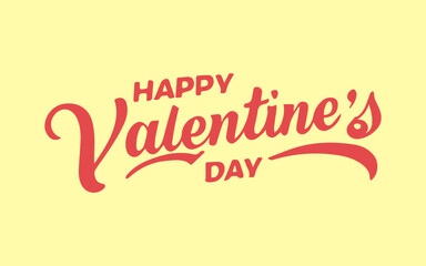 Happy Valentine's Day vector lettering on Shalimar background