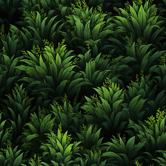 Lush Green Leafy Jungle, Green Leafy Lush Flora Pattern,Seamless Pattern Images