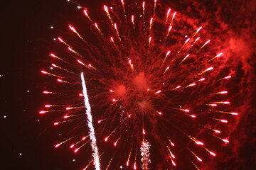 Fototapeta na wymiar fireworks on the sky