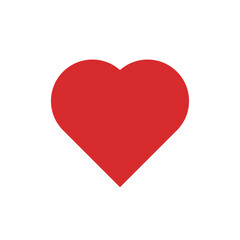 red heart icon on white background