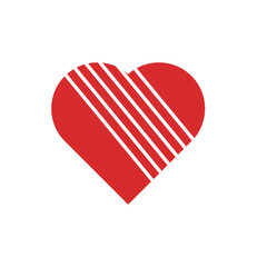 red heart icon on white background