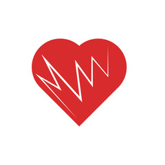 red heart icon on white background