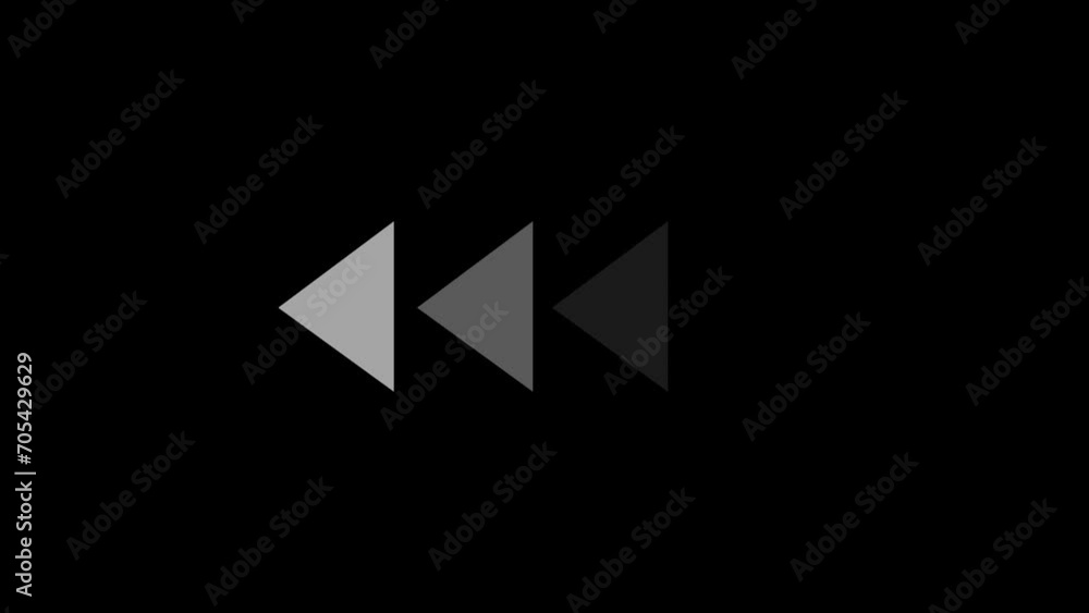 Poster creative animation of white color arrows moving from right to left on black background. arrow sign a