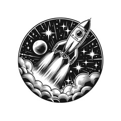 illustration of an background with the moon