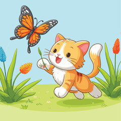 cat catching batter flyt