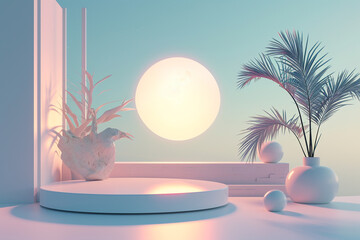 Modern 3d world background minimalistic and aesthetic style