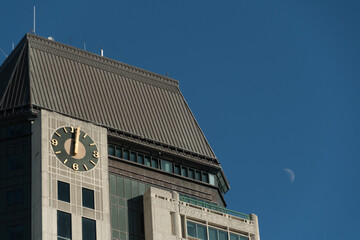 Noon and moon in St Pete downtown