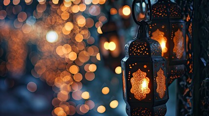 lantern ramadan islamic , eid mubarak, eid al adha - obrazy, fototapety, plakaty
