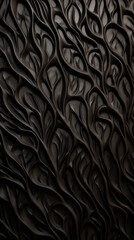Motif organiques rappelant des alvéoles d'une créature extra-terrestre ou du cuir, couleur noir et mat - obrazy, fototapety, plakaty