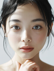 Close up portrait of a woman Generative AI