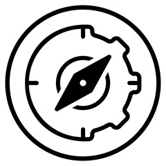compass glyph icon