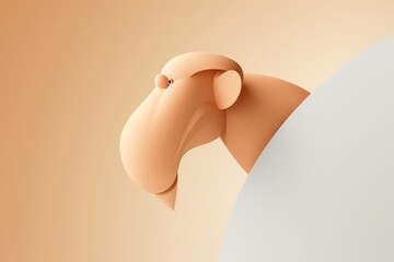 A cartoon sheep, depicted in a 3D illustration, humorously sticks its head out of a wall.