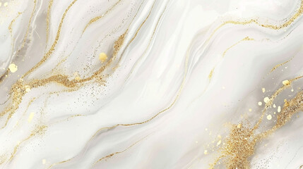 Realistic Gold Glitter Marble Background 